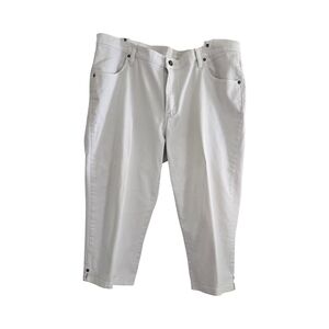 Rider - Womens White Denim Capris, Size 20W
